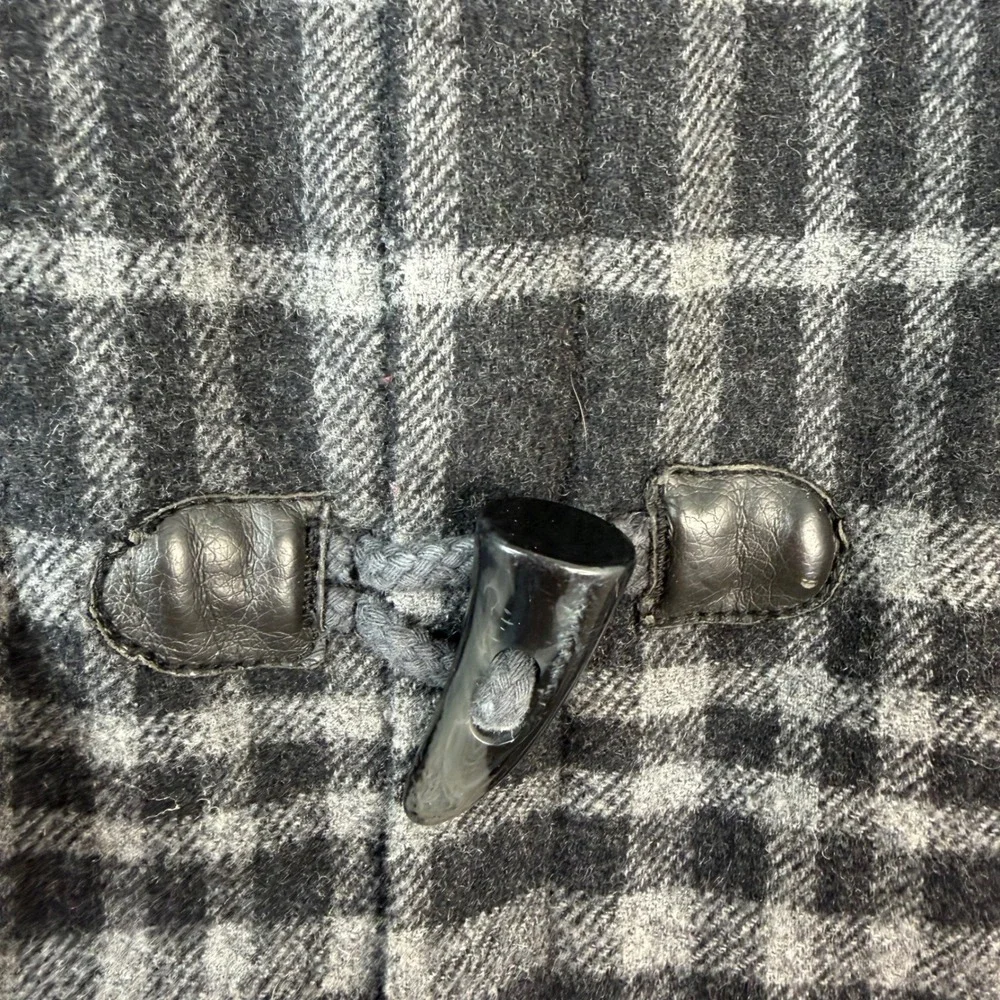 Janie and Jack Size 6 Classic Style Plaid Wool Blend Pea Coat